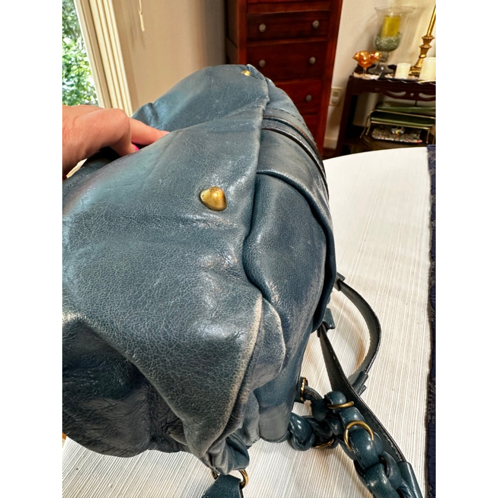 Chloé Blue Leather Heloise Shoulder Bag - Picture 11 of 16